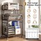 Home Office Rolling Printer Stand 3-Tier with Storage Shelves